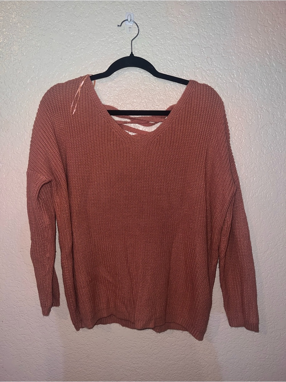 Miracle V-Neck Knit Sweater - Dusty Rose